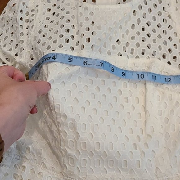 🎊HP🎊 Banana Republic White Lace Peplum Dress Kate Middleton Inspired - Picture 12 of 14